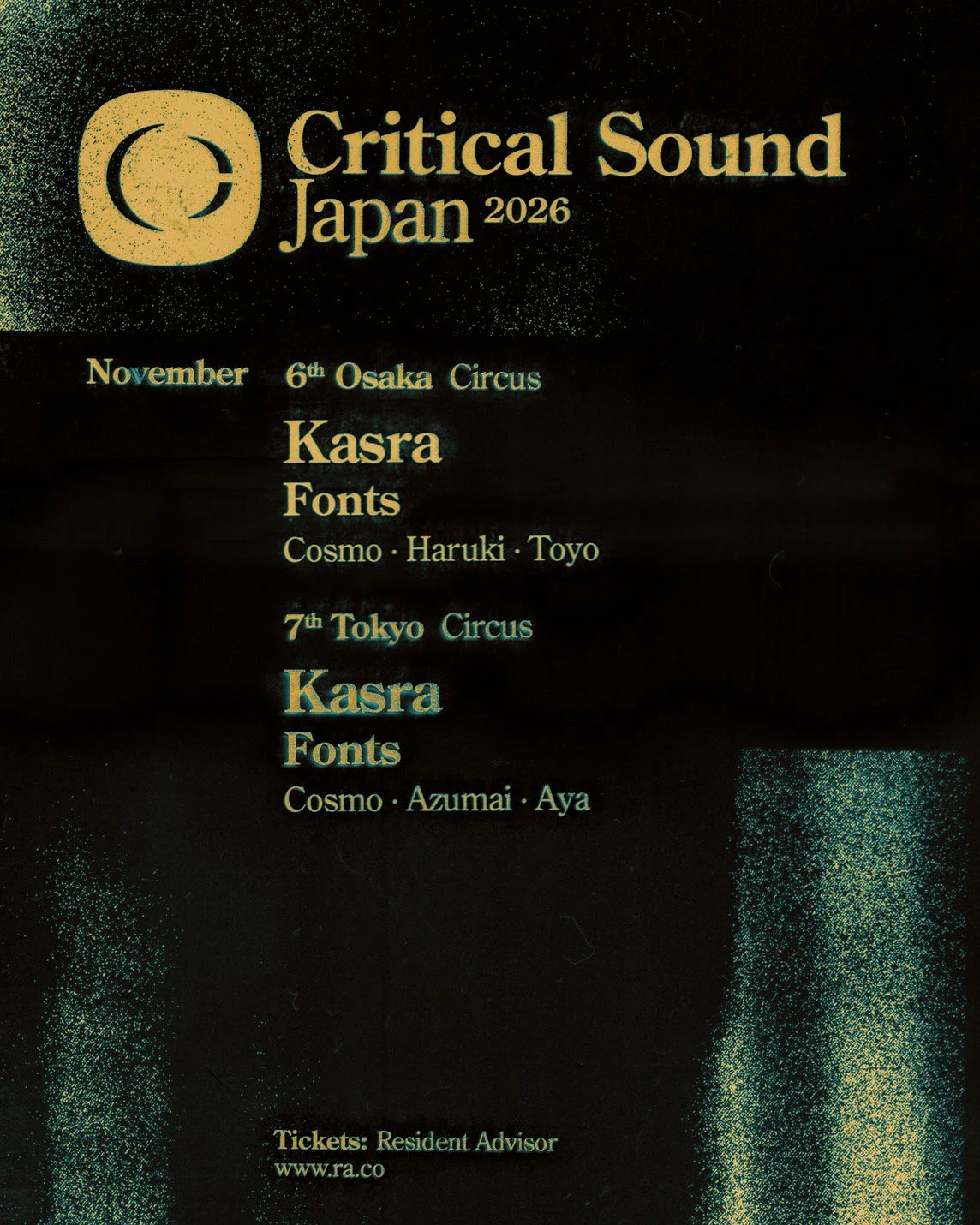 Critical Sound Japan 2026 のフライヤー